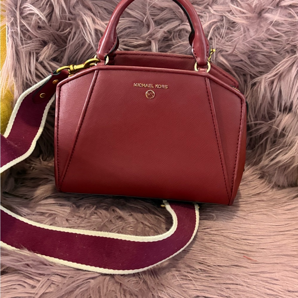 Michael Kors Burgundy Satchel